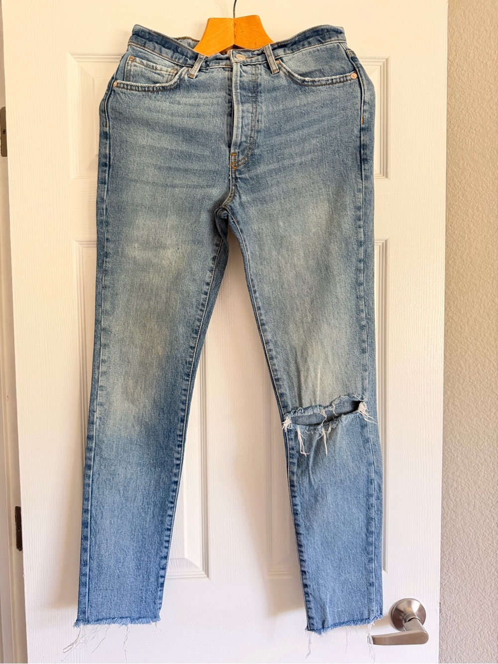 We The Free Light Blue Distressed Skinny Jeans Size 26